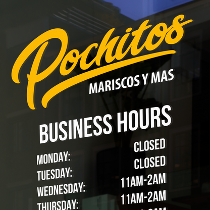 Business Hours Decals