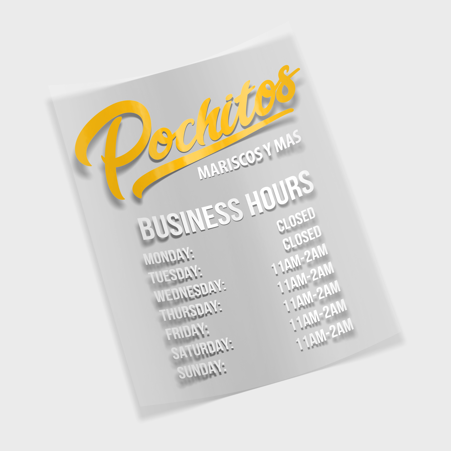 Business Hours Decals